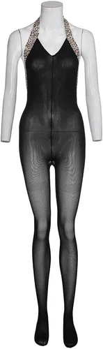 Miniatura 3 de Medias de malla sexy sin entrepierna para mujer, body de cuerpo completo, babydoll para fiesta, cita