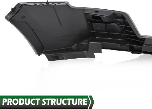 Miniatura 8 de GRAND ORANGE Cubierta de parachoques trasero imprimada compatible con Chevy Aveo Sedan LS LT 2007 2008 2009 2010 2011 95978858 GM1100791 negro
