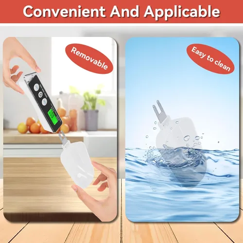 Miniatura 7 de Cuchara medidora digital, balanza digital de cuchara de comida de alta precisión, cuchara de medición de 17.64 oz/0.00 oz, cuchara electrónica