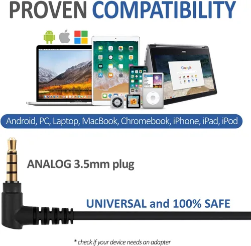 Miniatura 5 de LUDOS FEROX - Auriculares intraurales con cable, auriculares con micrófono, aislamiento de ruido con cable para auriculares Jack de 0.138 pulgadas