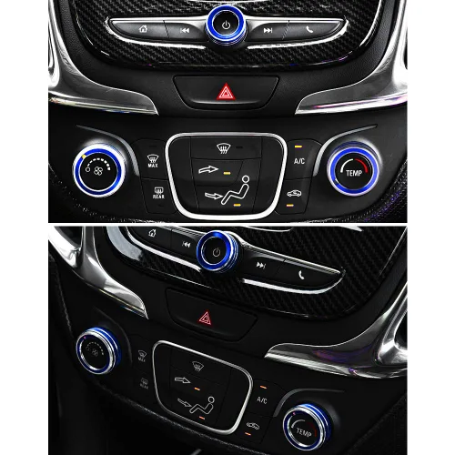 Miniatura 5 de CARFIB Calcomanías de Perillas de Volumen de AC para Chevrolet Chevy Equinox LT Accesorios Control de Aire Push Auto Sync Calcomanías Tapas