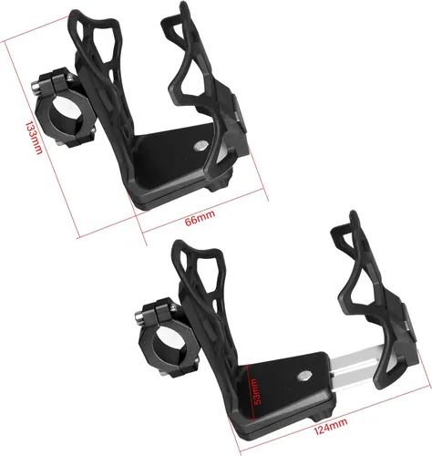 Miniatura 5 de Portavasos antirrobo para motocicleta, se adapta a botellas de 2.1 a 3.7 pulgadas de diámetro, tamaño ajustable extra grande para botella de agua
