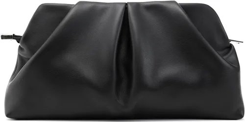Miniatura 13 de Bolso de Mano para Mujer Tipo Clutch, Bolso Formal Elegante, Bolso de Mano con Pliegues de PU, Bolsa Cruzada con Cadena Desmontable