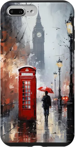 Miniatura 12 de Funda para iPhone 11 Pro Wet London Iconic Red Phone Booth Clocktower Art Cover