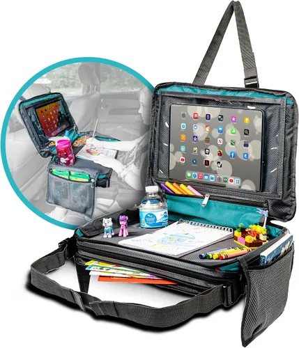 Miniatura 8 de BE Family Travel Kids - Bandeja de viaje para asiento de automóvil, accesorios de automóvil para niños, bandeja de aperitivos para asiento de Rosa