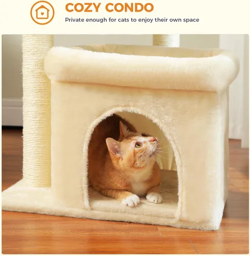 Miniatura 5 de PEQULTI Árbol para Gatos Torre de Gatos para Gatos Grandes con Postes de Rascar Cubiertos de Sisal y Reposo Extra Grande para Gatos