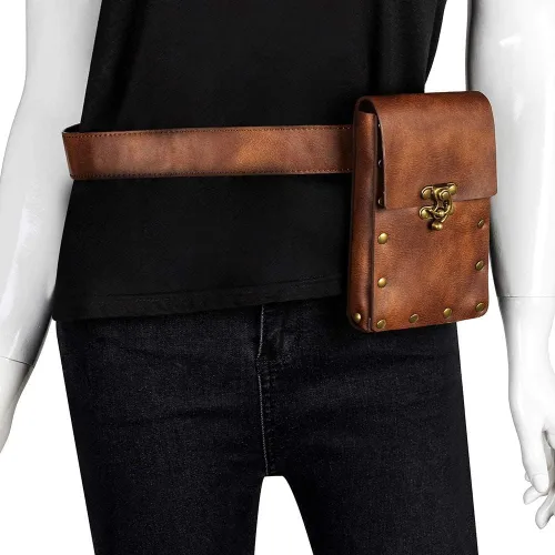 Miniatura 3 de Rebajas Cyber Monday Ofertas Venta Steampunk Riñonera Bolso para cintura Moda Gótico Hombro Bandolera Bandolera Muslo Pierna Capucha Bolsa de Viaje