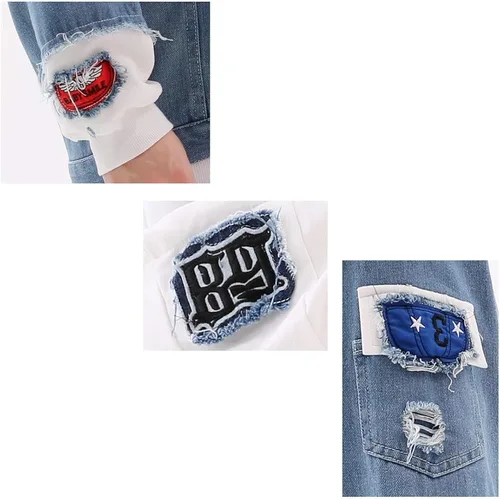 Miniatura 5 de NECHARI Chaqueta vaquera con capucha para cosplay