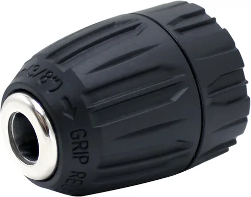 Miniatura 4 de HFS (R) Portabrocas sin llave para taladro de 3/8" con 24 UNF rosca montaje eje 0.031-0.394 in capacidad