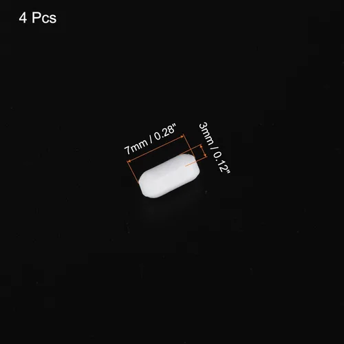 Miniatura 2 de MECCANIXITY Agitador magnético mezclador barra de agitación barra 7 mm (0.28 ") x3mm cilindro forma PTFE recubrimiento imán blanco para laboratorio