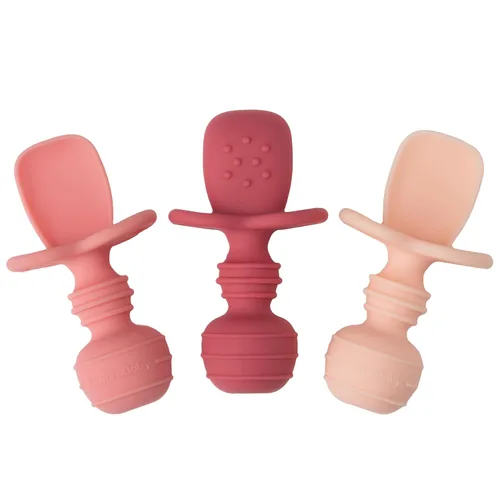 Miniatura 10 de Upward Baby - Cuchara de silicona para bebés con barrera antiestrangulamiento, cucharas para bebés de 6 meses, suministros infantiles de primera