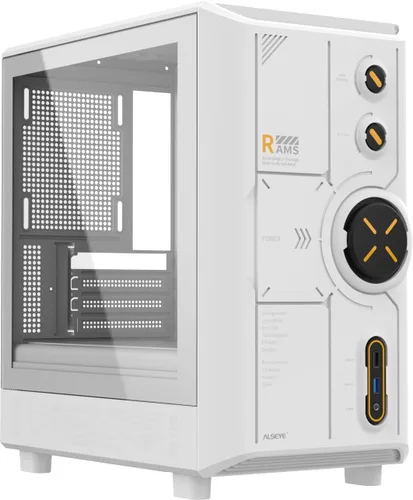 Miniatura 10 de ALSEYE Rams2.0 - Carcasa de PC de torre media Micro-ATX/ITX MATX, panel lateral de vidrio templado, filtros de polvo de control ARGB compatibles