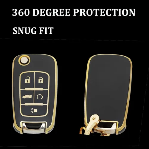 Miniatura 4 de Funda protectora de llavero de TPU compatible con 2010-2019 Chevy Equinox, 2011-2016 Cruze Malibu Camaro Trax Impala Sonic Buick Lacrosse Regal