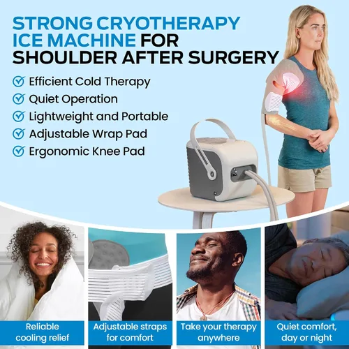 Miniatura 6 de Máquina de hielo para terapia de fiebre fría, sistema de crioterapia para aliviar el dolor y compresión fría, poscirugía y recuperación de lesiones