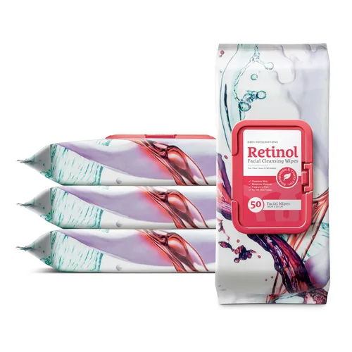 Miniatura 23 de Body Prescription Toallitas limpiadoras de maquillaje, toallitas faciales suaves y efectivas, 50 unidades (paquete de 1), retinol