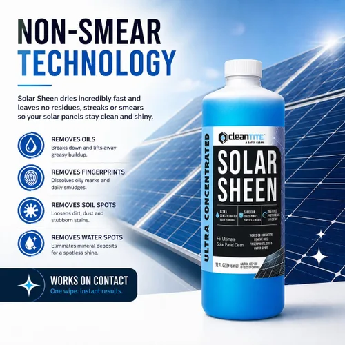 Miniatura 5 de Limpiador de paneles solares de 32 onzas (hace 4.52 oz) – Solución de limpieza súper concentrada para vidrio, metal, madera y plástico – Elimina
