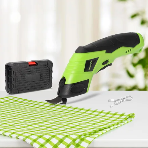 Tijeras Eléctricas para Tela, Cortador de Caja Eléctrico para Cartón 4.2V Tijera Eléctrica Recargable para Cortar Tela, Tijeras Inalámbricas para