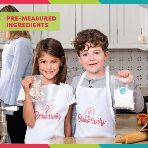 Miniatura 4 de Baketivity Kids - Juego de hornear para niños, kit de suministros para fiestas de comida para adolescentes, lecciones de cocina esenciales