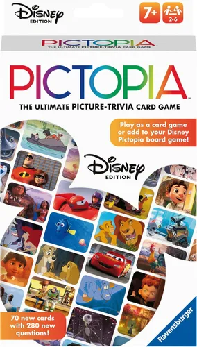 Miniatura 2 de Ravensburger Disney World of Disney Pictopia - Juego de cartas de viaje para niños y adultos, diversión educativa, tiempo de unión familiar, ideal