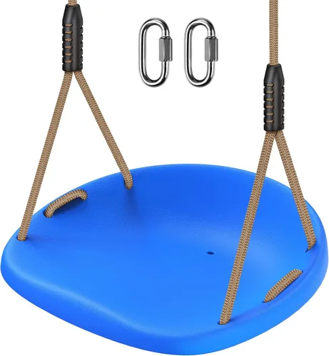 SELEWARE Asiento de columpio resistente para adultos y niños, columpio de árbol con cuerdas a prueba de inclemencias del tiempo, accesorios para A: