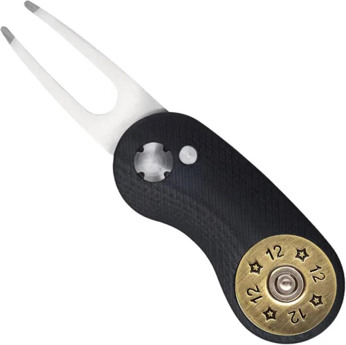 Full Metal Markers Marcador de pelota de golf de metal magnético único calibre 12 con clip para sombrero para hombres y mujeres escopeta