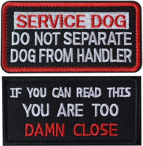 Miniatura 23 de 10 Piezas de Emblema de Servicio para Perros K9 "Por Favor No Me Acaricien" en Entrenamiento Sin Tocar Insignia Completa Bordada para Arnés