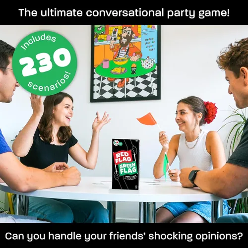 Miniatura 3 de Lucky Egg - Divertido Juego de Fiesta con Banderas Rojas y Verdes - Juzga las Decisiones de Citas de tus Amigos - 230 Preguntas Diversas - Juego