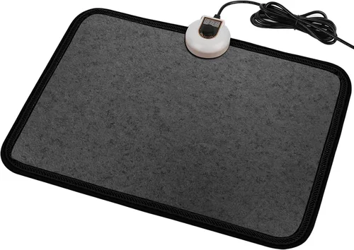 Miniatura 8 de Alfombrillas eléctricas con calefacción debajo del escritorio, calentador de pies calentado - Calentador de dedos de 110 V para oficina y hogar