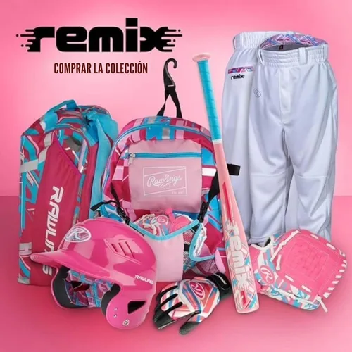 Miniatura 4 de Rawlings Remix T-Ball & Youth Baseball/Softbol Guante Tallas 9" - 10.5" Rosa