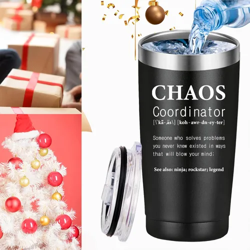 Miniatura 4 de Mamihlap Chaos Coordinator - Taza de viaje para compañeros de trabajo, regalos de coordinador del caos. Divertidos regalos inspiradores