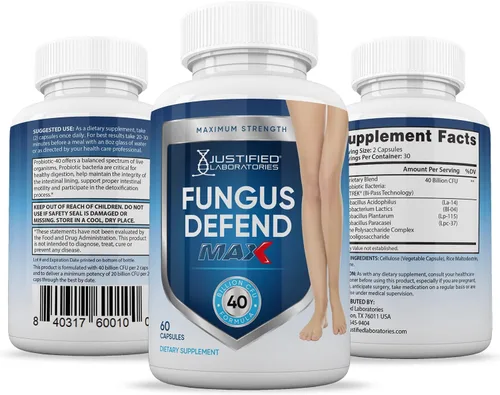 Miniatura 6 de Justified Laboratories (3 unidades) Fungus Defender Max Pills 40 mil millones UFC probiótico 180 cápsulas