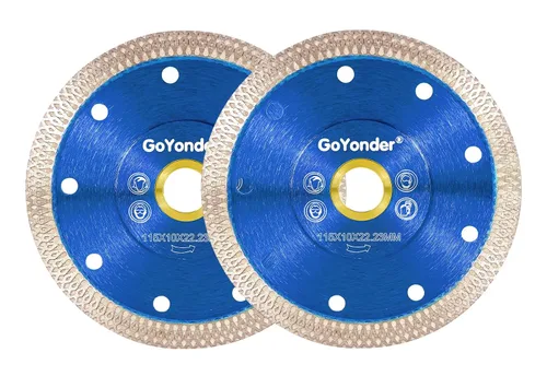 GoYonder Hoja de diamante de 4.5 pulgadas para amoladora angular, hojas de sierra de diamante superfinas para corte húmedo y seco, hoja de diamante