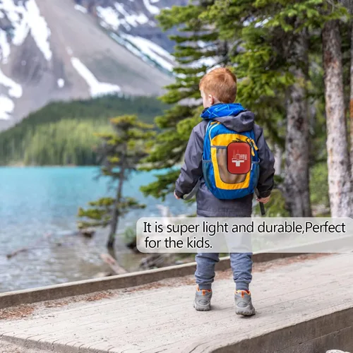 Miniatura 7 de Besst Survivor Mini botiquín de primeros auxilios, pequeño kit médico de carcasa dura impermeable con compartimentos para camping, senderismo