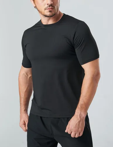 Miniatura 3 de Paquete de 5 camisetas de manga corta, con cuello redondo y de secado rápido para hombre, camisetas deportivas para correr, entrenar o ir al gimnasio