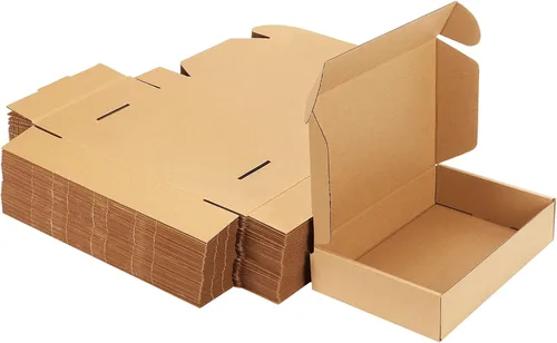 Miniatura 12 de MEBRUDY Cajas de envío de 4 x 4 x 2 pulgadas, paquete de 100 unidades, pequeñas cajas de cartón corrugado para enviar por correo, embalaje de Marrón