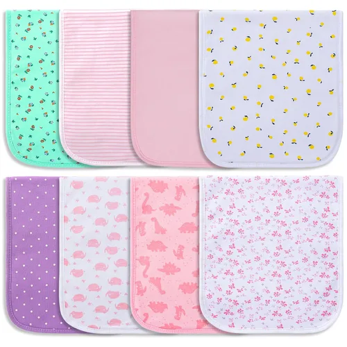 Miniatura 13 de Hakochia Paños para eructos para bebé, niño y niña, de algodón orgánico, grandes, unisex, extra absorbentes, suaves, neutros, trapos para eructos