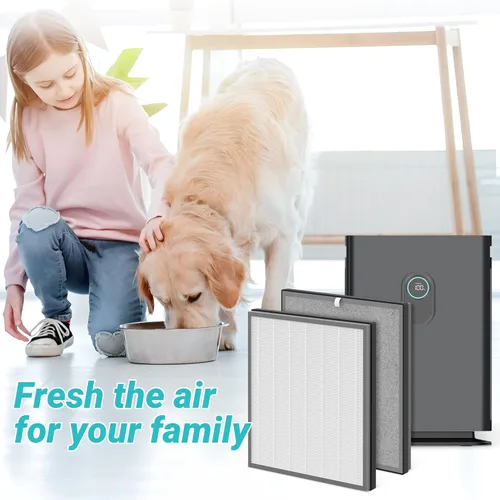 Miniatura 8 de Paquete de 2 filtros de repuesto 3 en 1 HE402 mejorados para Shark HE400 HE401 HE402 HE405 4 ventiladores purificador de filtro de aire, filtración