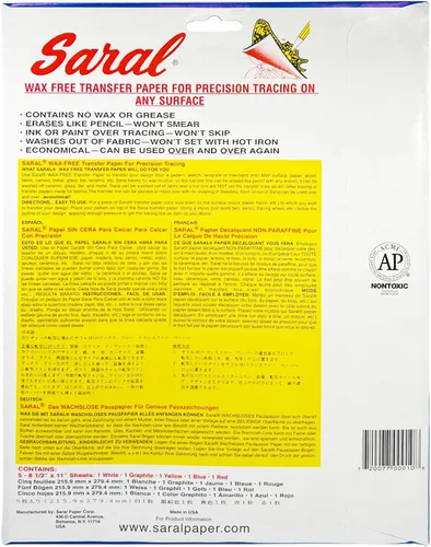 Miniatura 2 de Dritz Notions DRISRL10 Saral - Papel de calco surtido, 8 1/2 x 11 pulgadas, 5