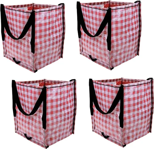Miniatura 17 de DURASACK Bolsa de almacenamiento de alta resistencia de 22 galones, bolsa de mudanza de polipropileno tejido resistente, diseño reutilizable, Azul