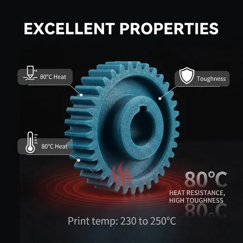 Miniatura 5 de Filamento Petg 1.75, dureza mejorada laguna azul sellada al vacío, carrete de 2.2 lbs, filamento de impresión 3D de alta velocidad, precisión