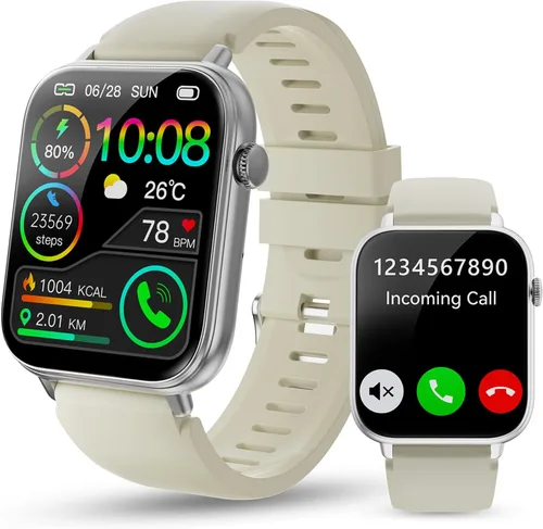 Miniatura 8 de Reloj inteligente para mujer, pantalla táctil HD de 1.85" con función de mensaje y llamada, más de 100 modos deportivos, rastreador de fitness IP68