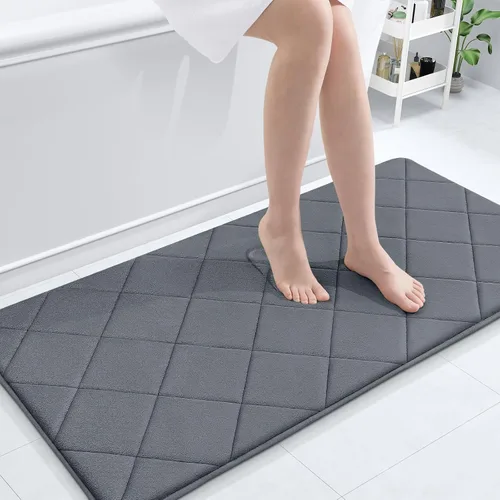 Miniatura 125 de OLANLY Tapete de baño de espuma viscoelástica de 24 x 16 pulgadas, ultra suave y absorbente, lavable a máquina, cómodo tapete de baño para suelo