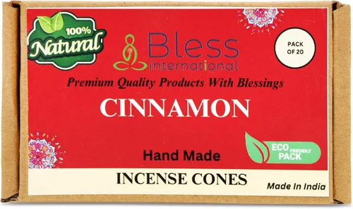 Miniatura 63 de Bless International Conos de incienso 100% naturales de lavanda hechos a mano, sumergidos a mano, libres de químicos orgánicos para purificación