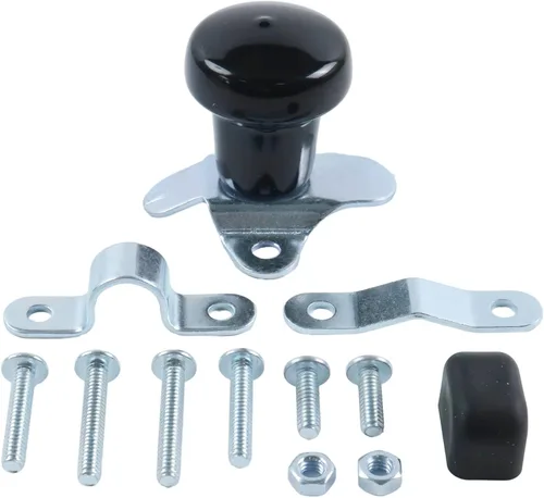 Pomo giratorio para volante TY16020 WSV124B con funda de goma, ajuste universal para tractores John Deere Case Ford, Woods Spinner y muchos más