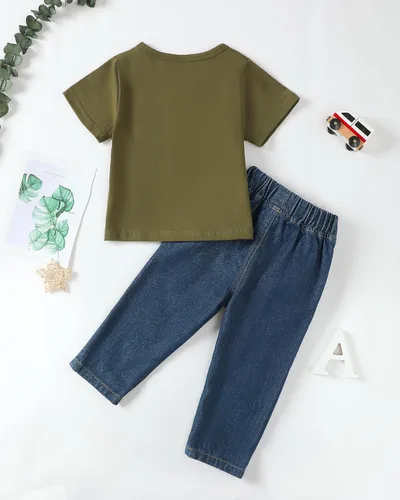 Miniatura 98 de Renotemy Ropa de bebé para niño, trajes de mezclilla, sudadera con capucha para bebés, pantalones de mezclilla, ropa para niños pequeños