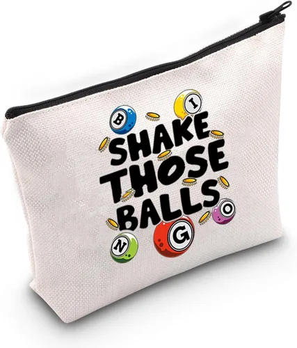 JXGZSO B Gambler Gift Shake Those Balls Bolsa de Maquillaje Lucky B Bolsa B Bolsa B Regalo para amantes de los juegos, Agita esas bolas