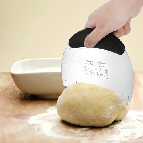 Miniatura 7 de Tosnail Cortador de pastelería, licuadora de masa, tamiz de harina de 3 tazas y cortador de galletas, 8 piezas de acero inoxidable herramientas