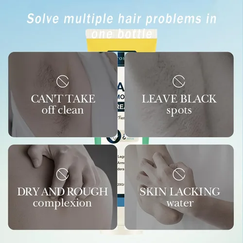 Miniatura 7 de Crema depilatoria sin dolor, removedor de vello púbico privado para mujeres y hombres, cremas depilatorias para el cuerpo, piernas, brazos, axilas
