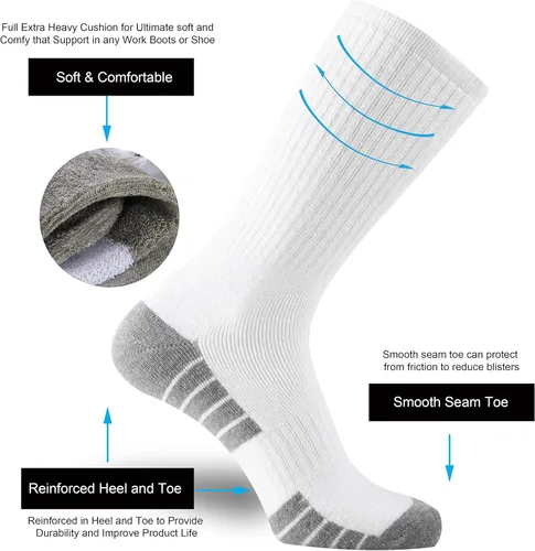 Miniatura 5 de ONKE - Calcetines de algodón absorbentes de humedad para entrenamiento, para hombre