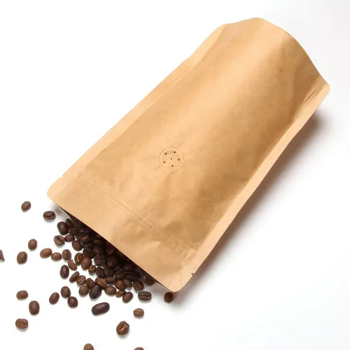 Miniatura 5 de 50 unidades de papel kraft natural de alta barrera con cremallera bolsa de café con válvula de desgasificación unidireccional